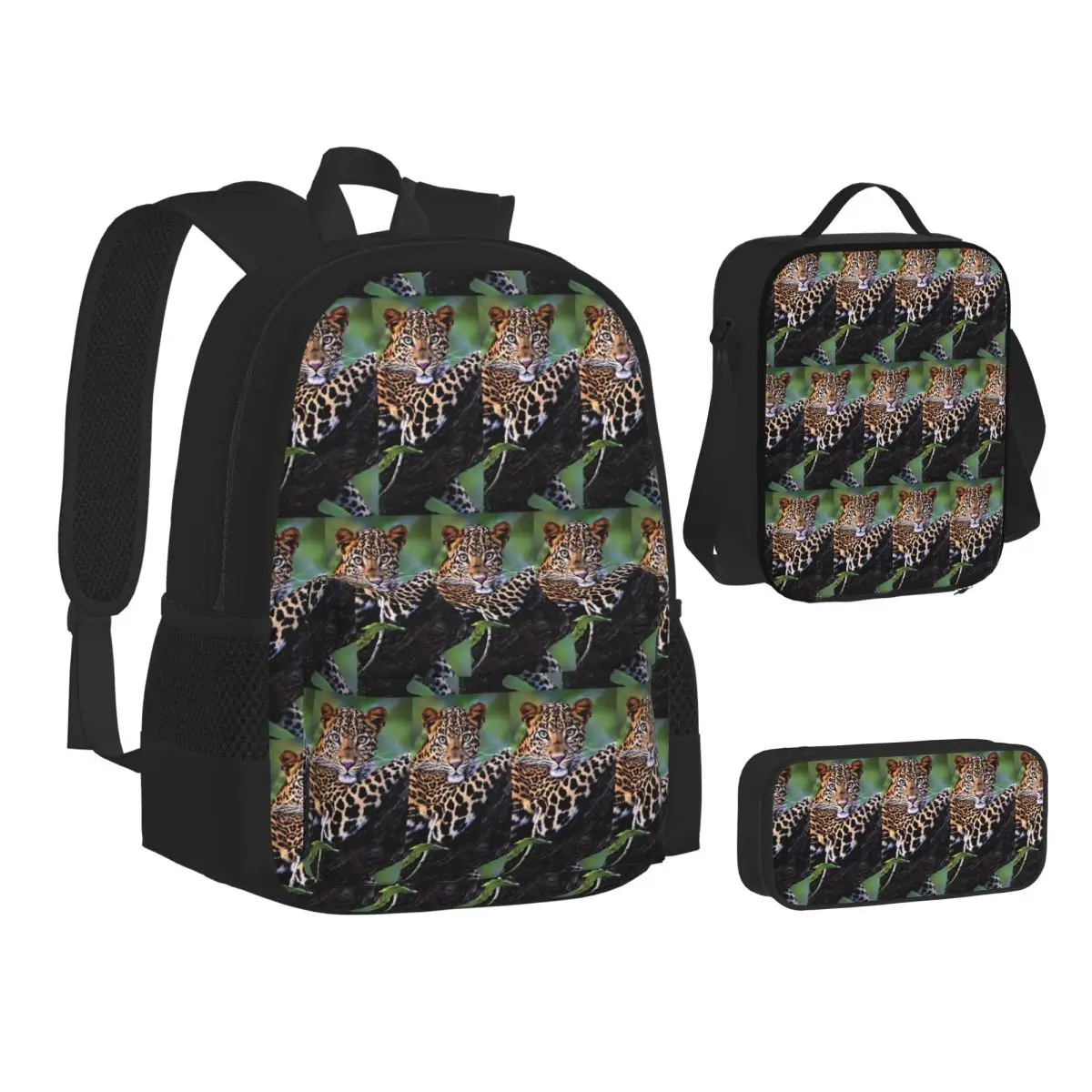 Skin Of A Wild Savannah Animal Panther Big Cat Backpacks Bookbag School Bags Children Rucksack Lunch Bag Pen Bag Three-Piece Set
Skin Of A Wild Savannah Animal Panther Big Cat Backpacks Bookbag School Bags Children Rucksack Lunch Bag Pen Bag Three-Piece Set