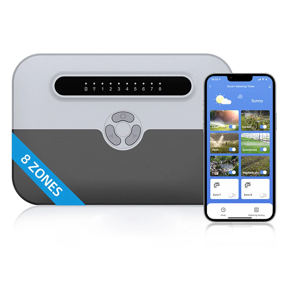 20258 Zone Outdoor WIFI Smart Watering Timer Garden Irrigation Controller Smart Watering System
20258 Zone Outdoor WIFI Smart Watering Timer Garden Irrigation Controller Smart Watering System