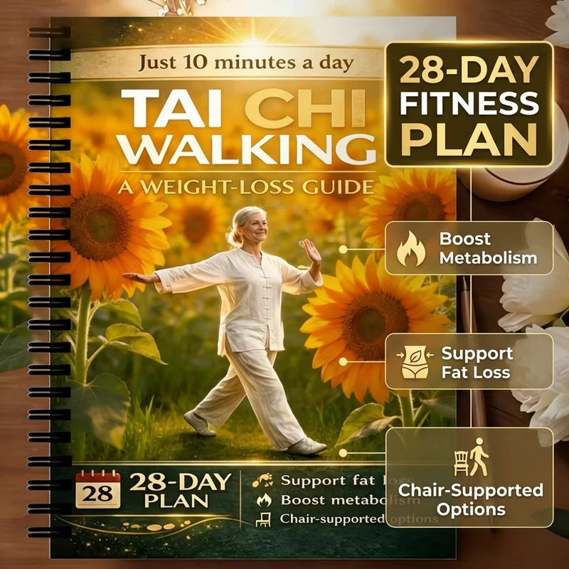 Tai Chi Walking 28-Day Weight-Loss Guide for Seniors- Just 10 Minutes A Day, Low-Impact Exercise Plan with Chair-Supported Options to Boost Metabolism& Support Healthy Fat Loss, Perfect for Elderly Women& Men Starting Fitness Journey
Tai Chi Walking 28-Day Weight-Loss Guide for Seniors- Just 10 Minutes A Day, Low-Impact Exercise Plan with Chair-Supported Options to Boost Metabolism& Support Healthy Fat Loss, Perfect for Elderly Women& Men Starting Fitness Journey
