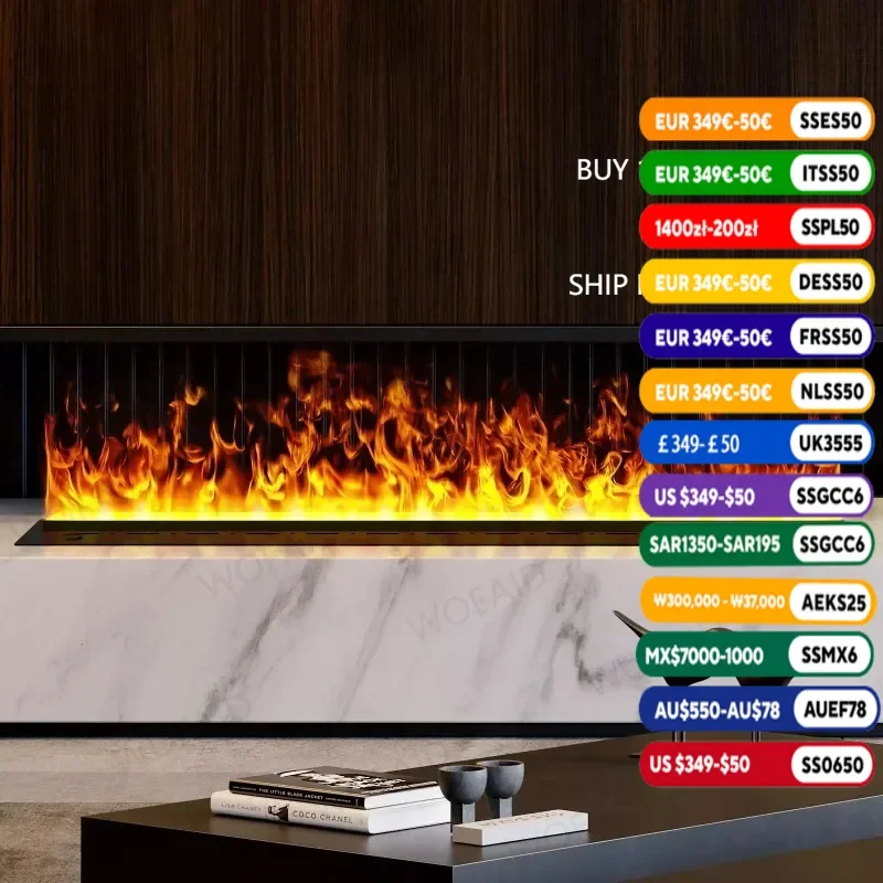 Decor Water Vapor Fireplace 3D Atomized Flame Dimmable Steam Mist Intelligent Modern Indoor 3D Water Vapor Fireplaces
Decor Water Vapor Fireplace 3D Atomized Flame Dimmable Steam Mist Intelligent Modern Indoor 3D Water Vapor Fireplaces