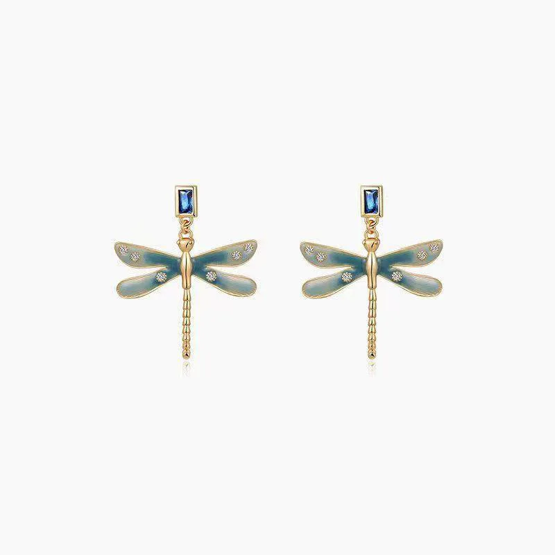 Forest Small Fresh Dragonfly Earrings Exquisite Enamel Painting Gradient Color Earrings Do Not Fade Tassels Exotic
Forest Small Fresh Dragonfly Earrings Exquisite Enamel Painting Gradient Color Earrings Do Not Fade Tassels Exotic