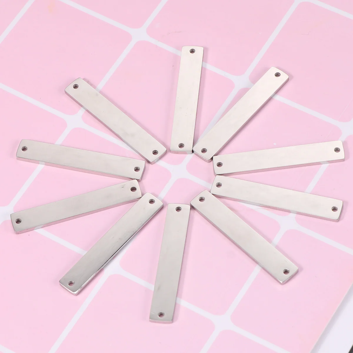 10 pcs Stainless Steel Double Holes Connector Mirror Finish Diy Metal Jewelry Accessories Pendant Decorations For Keychain Bag
10 pcs Stainless Steel Double Holes Connector Mirror Finish Diy Metal Jewelry Accessories Pendant Decorations For Keychain Bag
