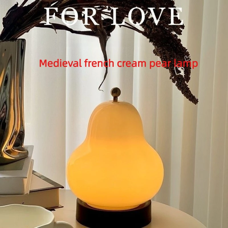 Vintage Cream Style Table Lamp for Home Bedroom Bedside Lamp Romantic Small Night Light Retro Pear Lamp DIY Bedside Atmosphere
Vintage Cream Style Table Lamp for Home Bedroom Bedside Lamp Romantic Small Night Light Retro Pear Lamp DIY Bedside Atmosphere
