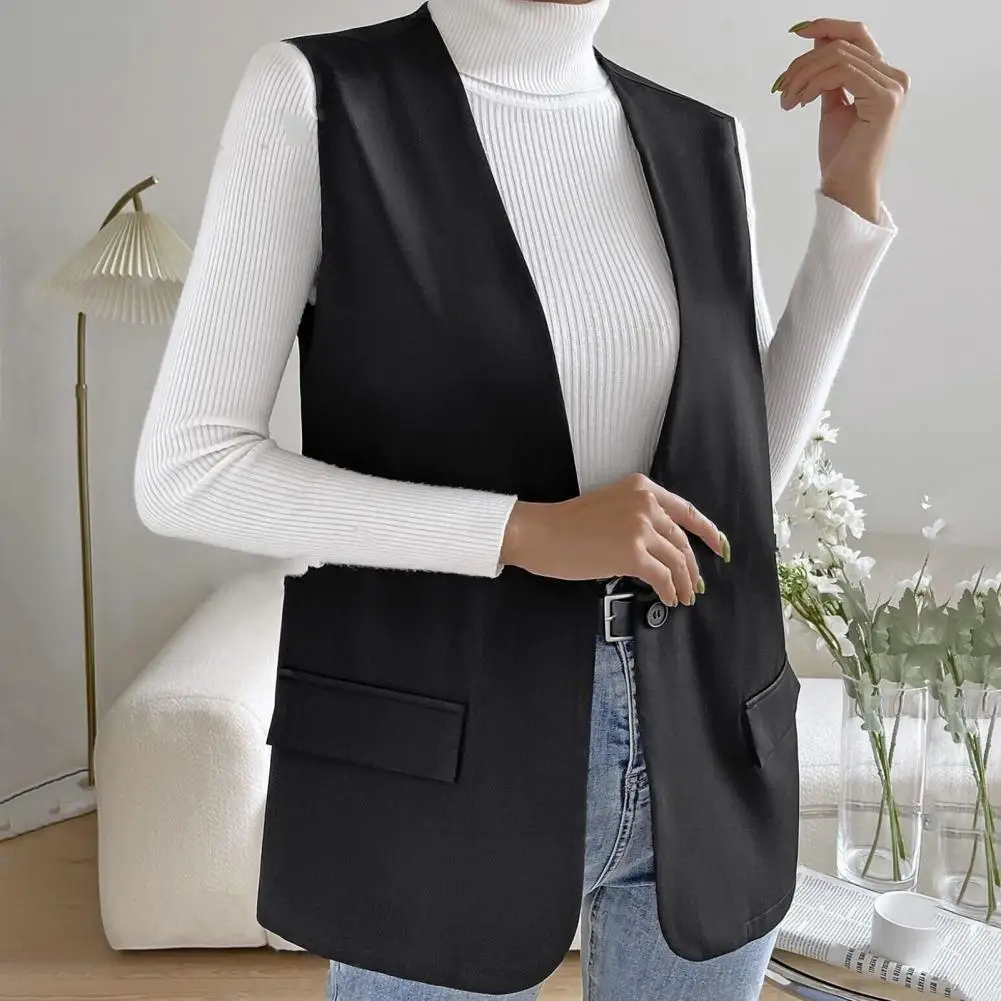 Women Suit Vest Elegant Women's Sleeveless Business Suit Vest with Deep V Neck Slim Fit Formal Western Style Cardigan for Ladies
Women Suit Vest Elegant Women's Sleeveless Business Suit Vest with Deep V Neck Slim Fit Formal Western Style Cardigan for Ladies
