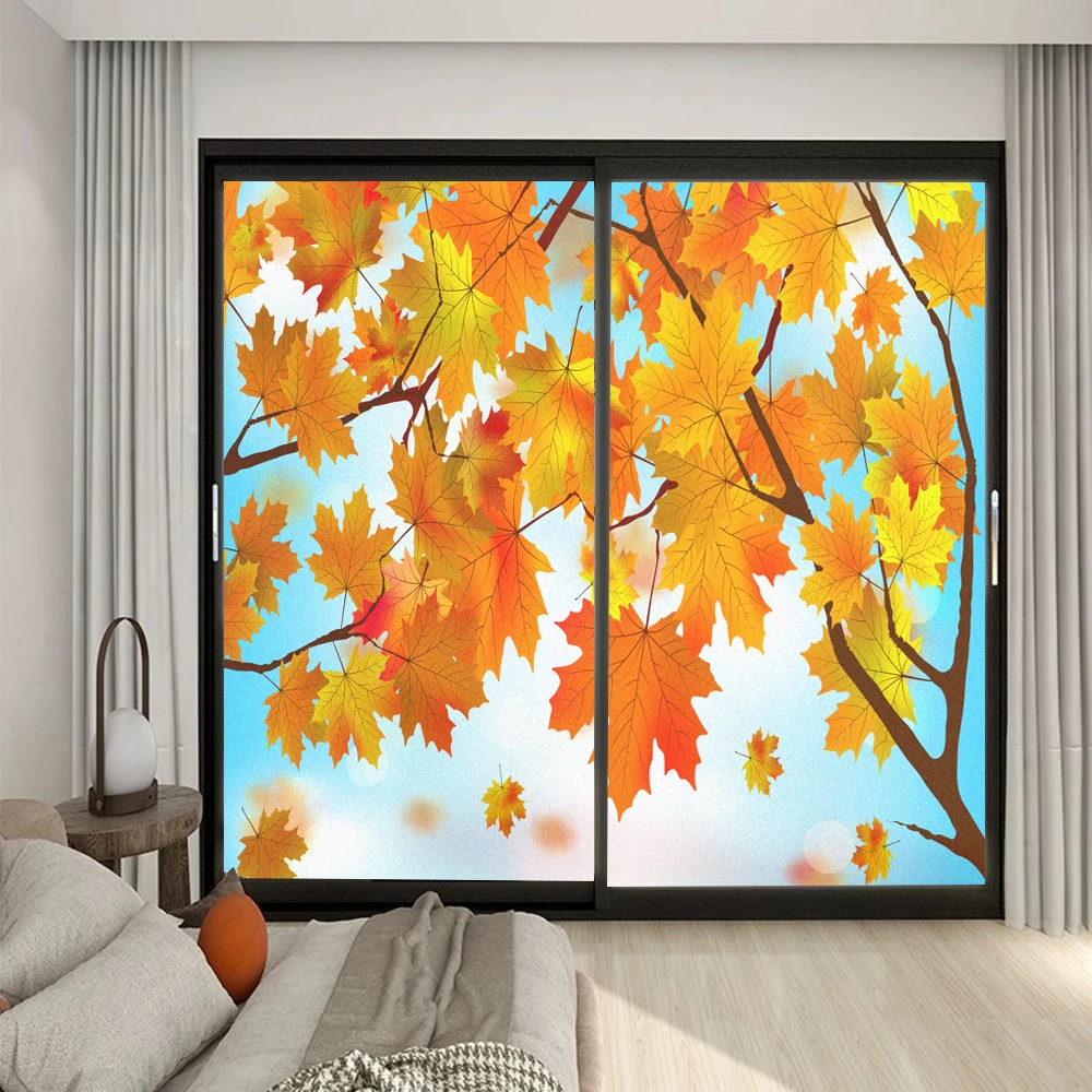 PVC Window Privacy Glass Film Maple Leaf Pattern Frosted Glass Door Decoration Sticker Sun Blocking Static Clings Window Film
PVC Window Privacy Glass Film Maple Leaf Pattern Frosted Glass Door Decoration Sticker Sun Blocking Static Clings Window Film