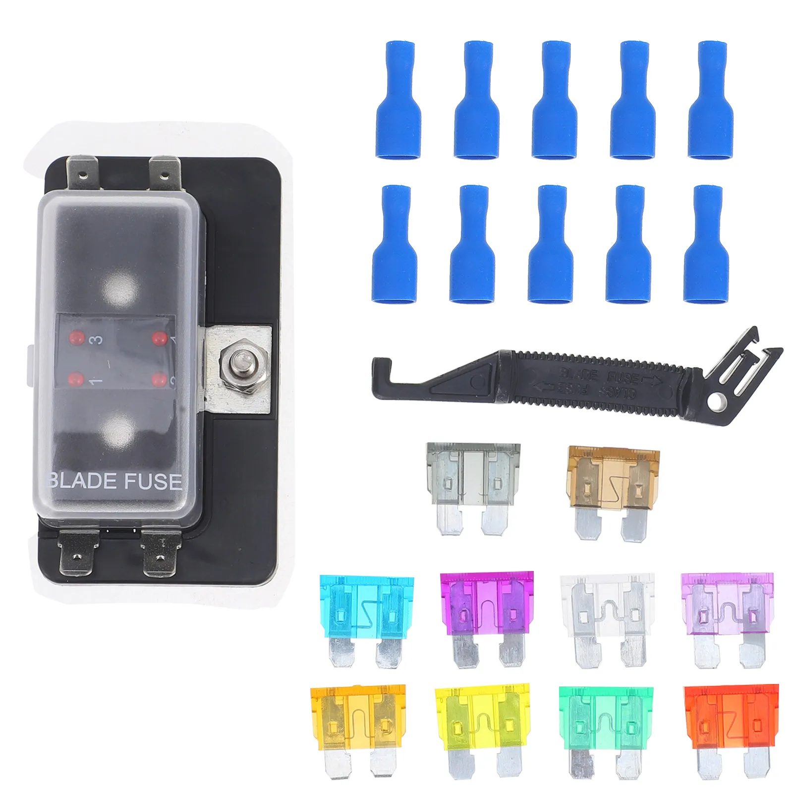 Fuse Holder with LED Indicator Light Auto Kit Blocks Automotive Motorcycle for Car Plastic Replacement Boxes
Fuse Holder with LED Indicator Light Auto Kit Blocks Automotive Motorcycle for Car Plastic Replacement Boxes