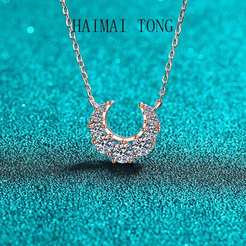 HAIMAITONG Suntec moissanite Diamond Champagne Gold Necklace Female Crescent pt950 platinum smile collarbone chain
HAIMAITONG Suntec moissanite Diamond Champagne Gold Necklace Female Crescent pt950 platinum smile collarbone chain