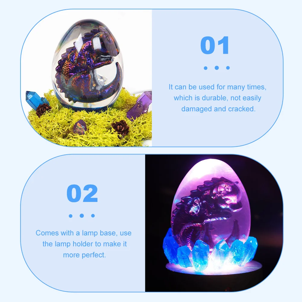 Dinosaur Egg Night Light Mold Lamp Base Dragon Epoxy Resin Silica Gel Mould Jewelry Making Supplies Flexible Smooth Durability
Dinosaur Egg Night Light Mold Lamp Base Dragon Epoxy Resin Silica Gel Mould Jewelry Making Supplies Flexible Smooth Durability