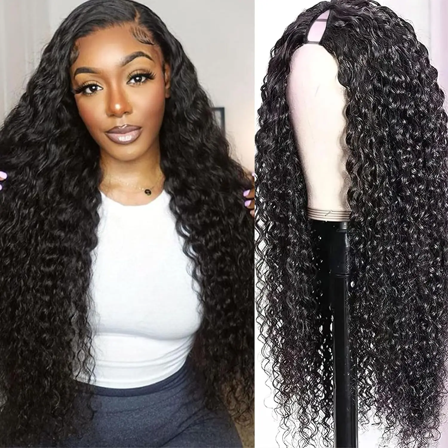 Curly wave V Part Wigs Human Hair Wear And Go NO Glue Brazilian Wigs Human Hair 200 Density 30 Inches Natural Black For Women
Curly wave V Part Wigs Human Hair Wear And Go NO Glue Brazilian Wigs Human Hair 200 Density 30 Inches Natural Black For Women
