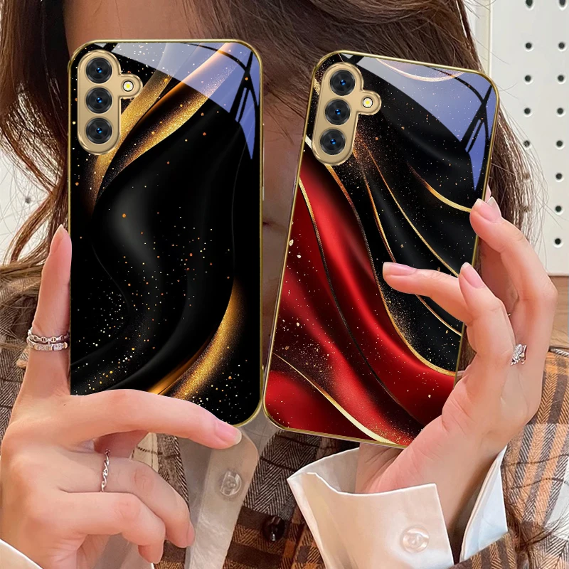 High end geometric lines For Samsung Galaxy S20 FE S21 S22 S23 Plus S24 Ultra 25Ultra S21+ S9+ S22Plus Golden glass phone case
High end geometric lines For Samsung Galaxy S20 FE S21 S22 S23 Plus S24 Ultra 25Ultra S21+ S9+ S22Plus Golden glass phone case