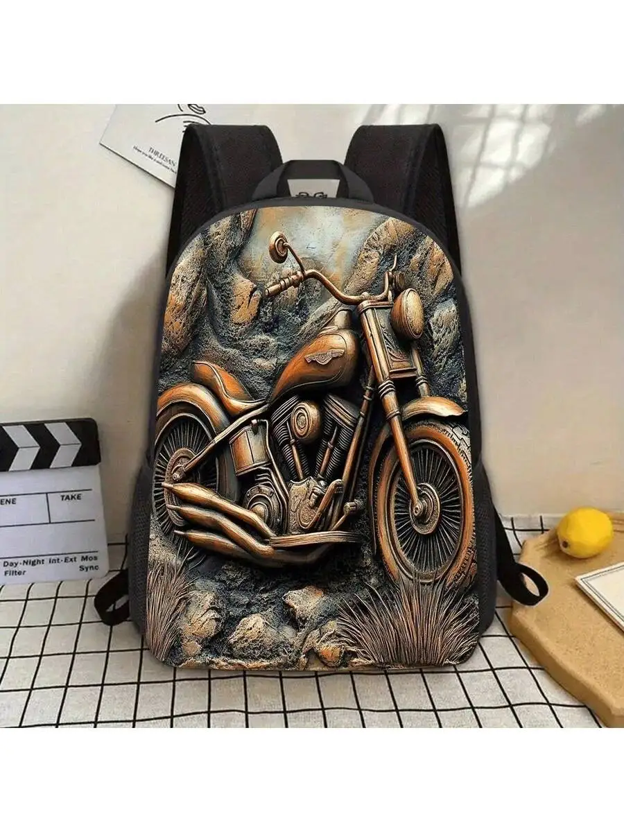 Motorcycle Print Polyester Backpack 17 Inch Large Capacity Adjustable Straps Casual Unisex Bag For Travel Work
Motorcycle Print Polyester Backpack 17 Inch Large Capacity Adjustable Straps Casual Unisex Bag For Travel Work