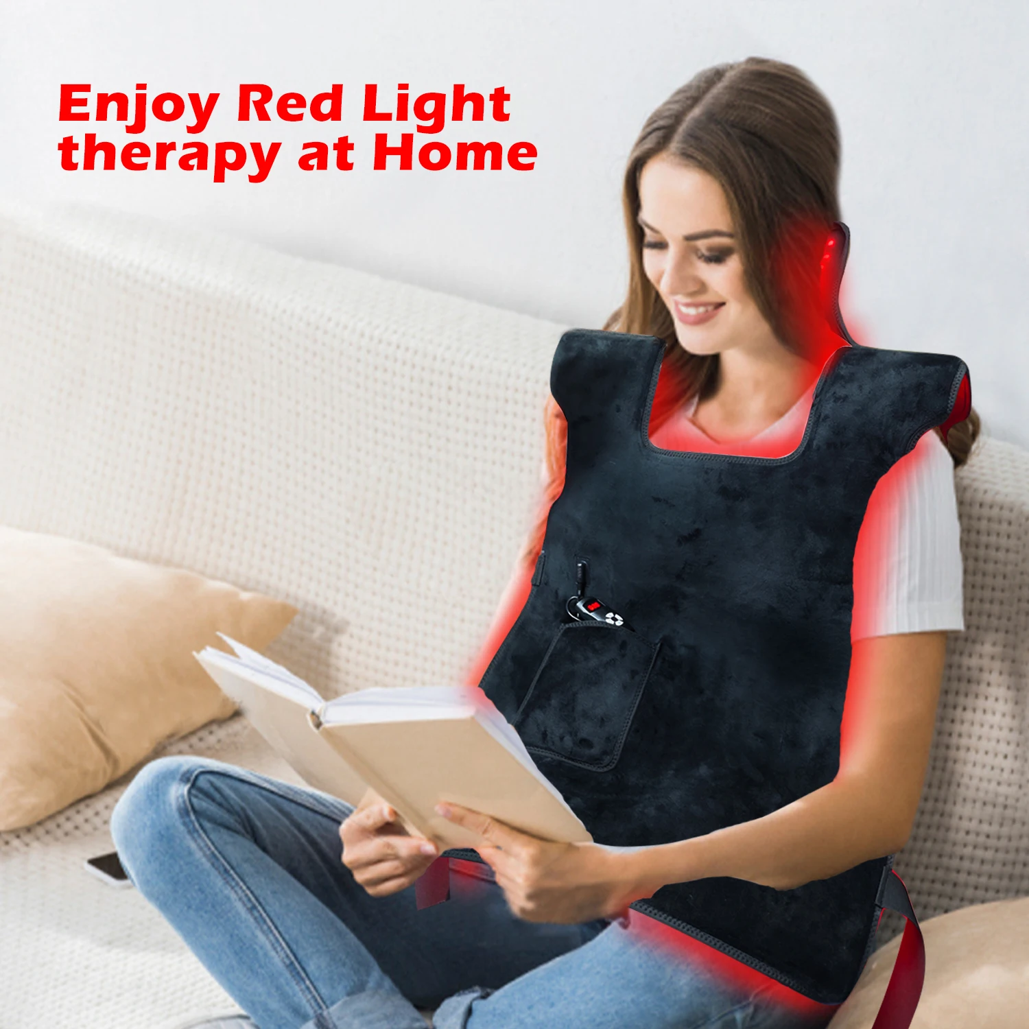 2025 New Popular Flexible Wearable Red Light Therapy Pad 660nm 850nm Infrared Light Vest for Neck, Back ,Shoulders Abdomen
2025 New Popular Flexible Wearable Red Light Therapy Pad 660nm 850nm Infrared Light Vest for Neck, Back ,Shoulders Abdomen
