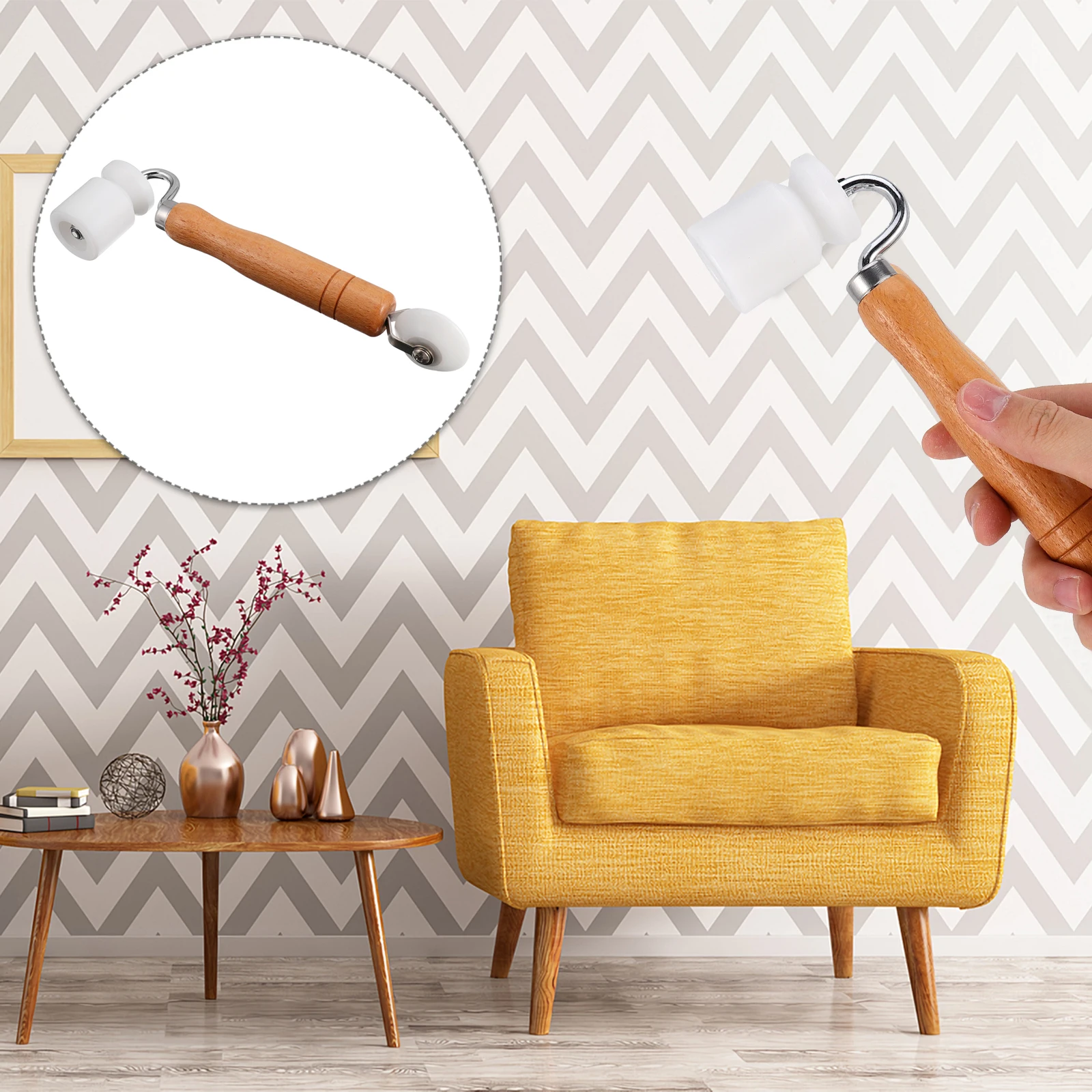 Wallpaper Construction Roller Wooden Handle Seam Roller Quilting Vinyl Film Automotive Soundproofing Home Decor
Wallpaper Construction Roller Wooden Handle Seam Roller Quilting Vinyl Film Automotive Soundproofing Home Decor