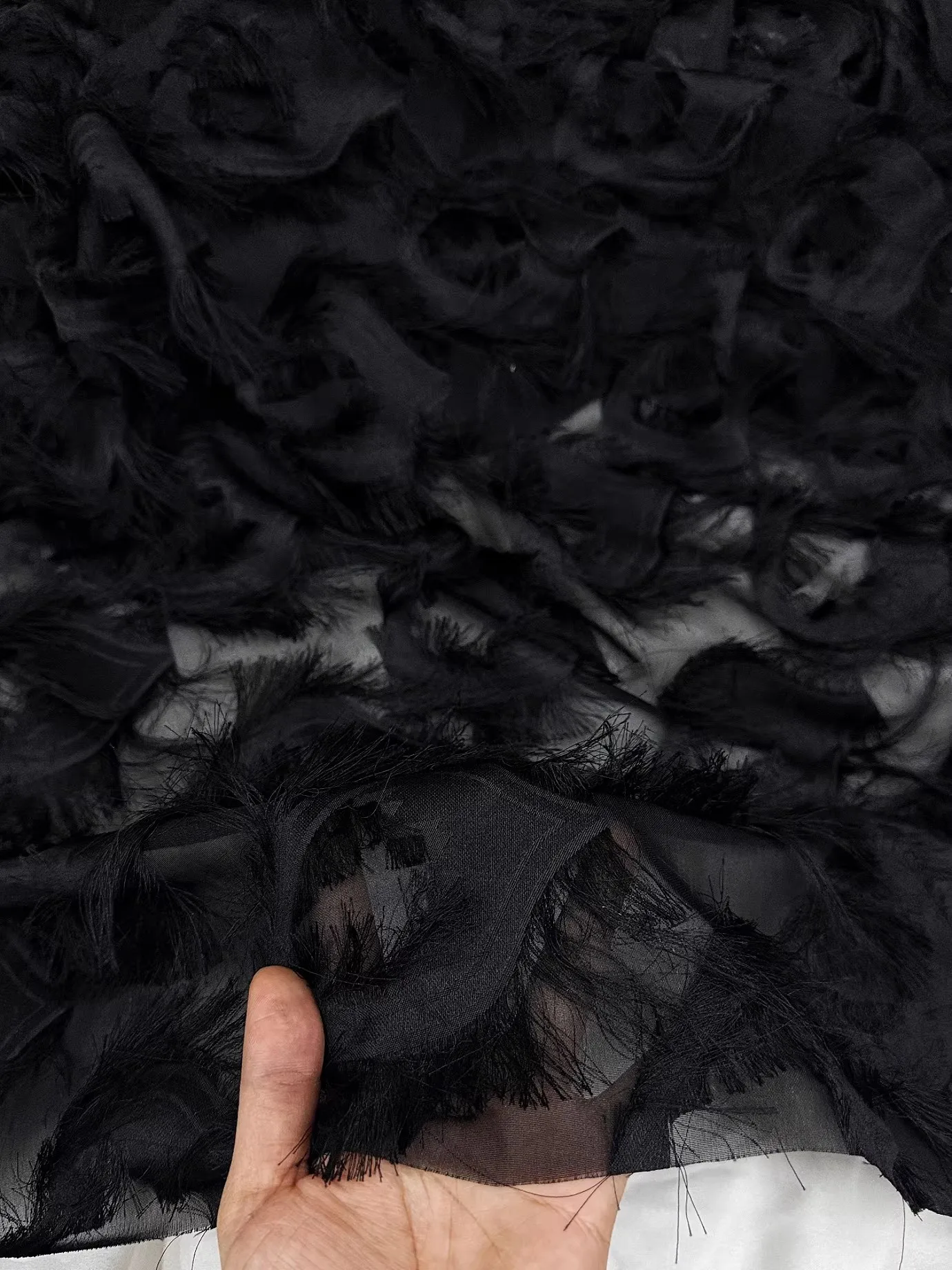 1 ярд, креативная модная драпировка, полупрозрачная жаккардовая шифоновая ткань с длинной бахромой, рубашка и юбка, дизайнерские ткани для одежды
1 ярд, креативная модная драпировка, полупрозрачная жаккардовая шифоновая ткань с длинной бахромой, рубашка и юбка, дизайнерские ткани для одежды