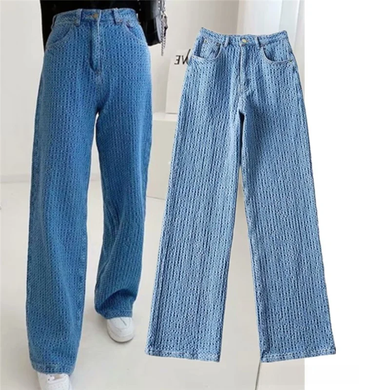 Воздушные вязаные широкие брюки, женские повседневные свободные брюки длиной до пола, драпированные утягивающие длинные брюки с высокой талией на пуговицах на молнии 
Воздушные вязаные широкие брюки, женские повседневные свободные брюки длиной до пола, драпированные утягивающие длинные брюки с высокой талией на пуговицах на молнии