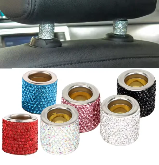 (Set of 4) Car Headrest Collars Rings Decor Bling Crystal Diamond Ice Stainless Steel Car Decor for Car SUV Truck Interior Decor
(Set of 4) Car Headrest Collars Rings Decor Bling Crystal Diamond Ice Stainless Steel Car Decor for Car SUV Truck Interior Decor
