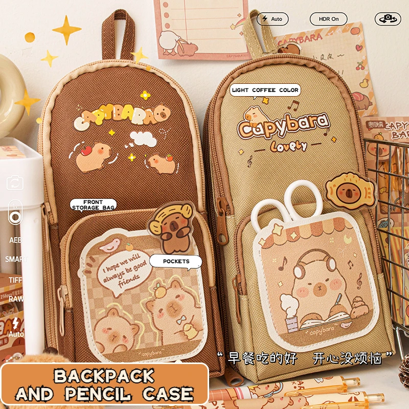 Cute Kawaii Capybara Pencil Bag Fabric Zipper Case for Kids School Supplies Stationery Durable Storage Fun Learning Desk Tool
Cute Kawaii Capybara Pencil Bag Fabric Zipper Case for Kids School Supplies Stationery Durable Storage Fun Learning Desk Tool