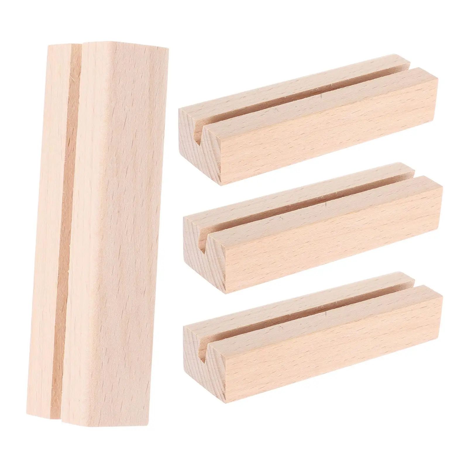4 Pcs Photo Wooden Base Picture Holders Stable Slot Design Versatility Decorative Wood Display Stand Calendar Holder
4 Pcs Photo Wooden Base Picture Holders Stable Slot Design Versatility Decorative Wood Display Stand Calendar Holder