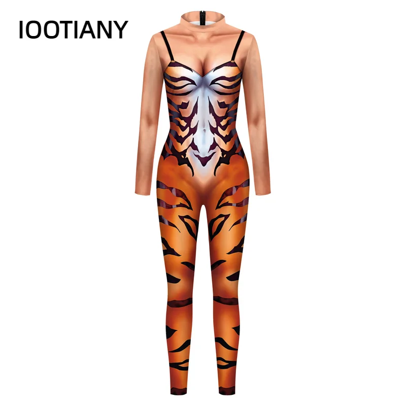 Новые женские сексуальные узкие боди с тигровым леопардом, модные костюмы для взрослых, костюмы для косплея с животным принтом, комбинезоны с длинными рукавами
Новые женские сексуальные узкие боди с тигровым леопардом, модные костюмы для взрослых, костюмы для косплея с животным принтом, комбинезоны с длинными рукавами