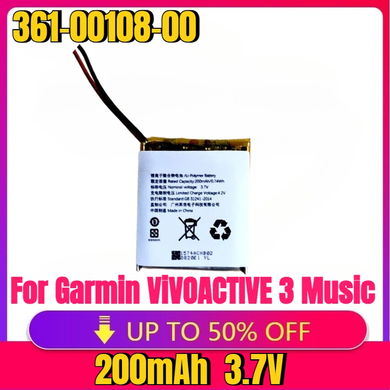 New high-quality Replacement 361-00108-00 Replacement Battery For Garmin ViVOACTIVE 3 Music Watch Li-po NL28LL31B03OC
New high-quality Replacement 361-00108-00 Replacement Battery For Garmin ViVOACTIVE 3 Music Watch Li-po NL28LL31B03OC