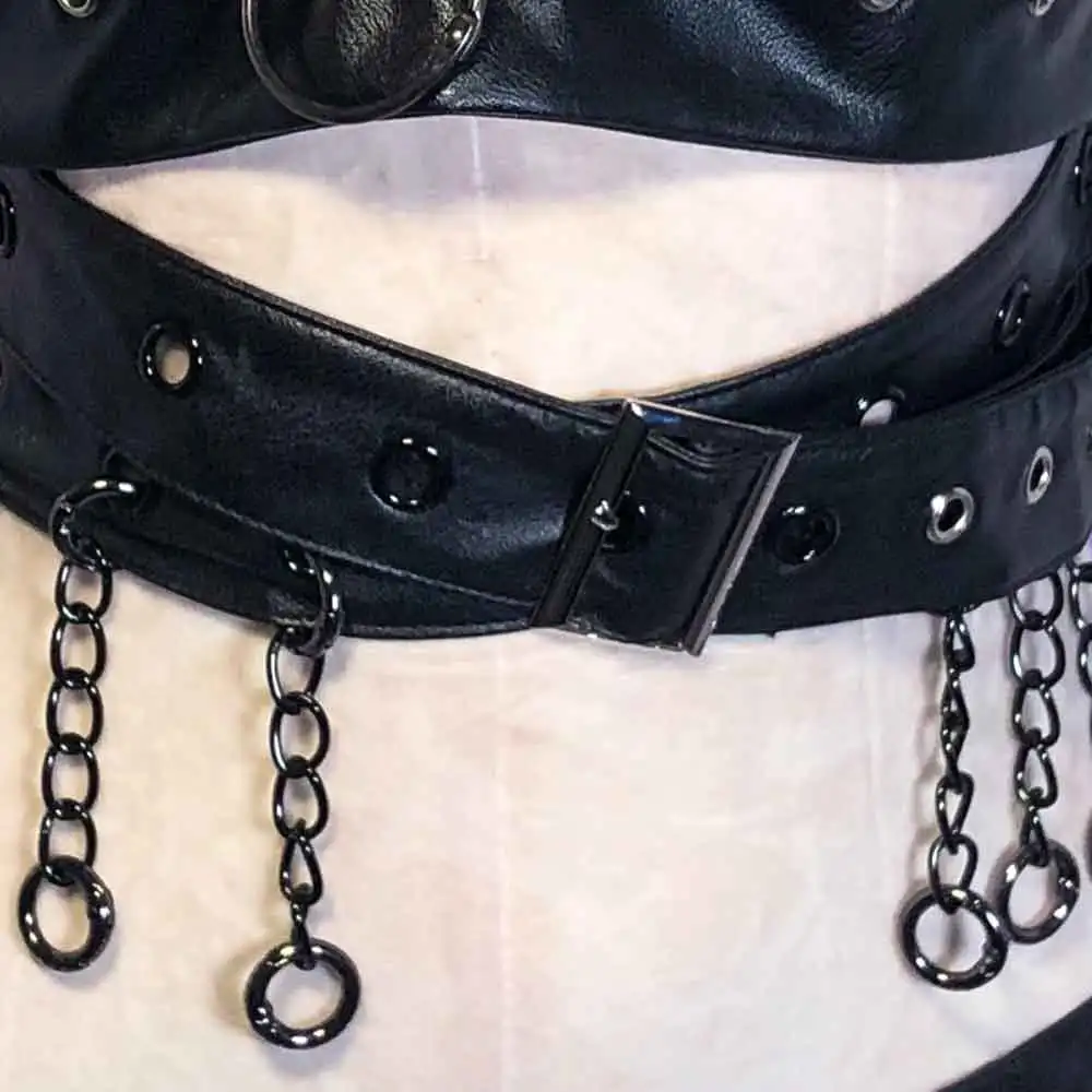 Punk Rock Teen Hand Made Y2K Halter Camisole TOPS Eco Grunge Goth Gothic Tanks Studded Rivet E-Girls Emo Harajuku 90s Kawaii DIY
Punk Rock Teen Hand Made Y2K Halter Camisole TOPS Eco Grunge Goth Gothic Tanks Studded Rivet E-Girls Emo Harajuku 90s Kawaii DIY