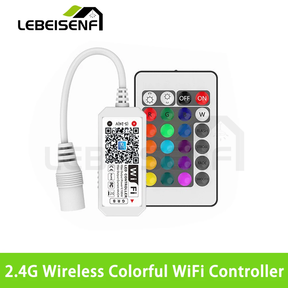 2.4G Wireless RF RGB LED Strip Light Controller - 24-Key Colorful Alexa Music Sync WiFi Compatible Home Automation
2.4G Wireless RF RGB LED Strip Light Controller - 24-Key Colorful Alexa Music Sync WiFi Compatible Home Automation