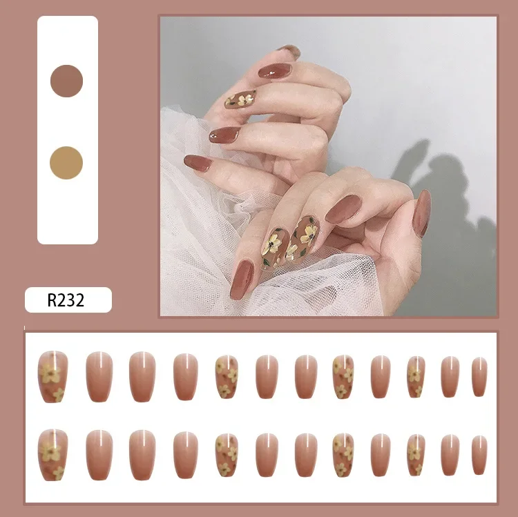 24Pcs/Set Simple Fresh Small Flower Adhesive Wearing False Nails Nail Art Removable Artificial Press on Nail Handmade Fake Nails
24Pcs/Set Simple Fresh Small Flower Adhesive Wearing False Nails Nail Art Removable Artificial Press on Nail Handmade Fake Nails