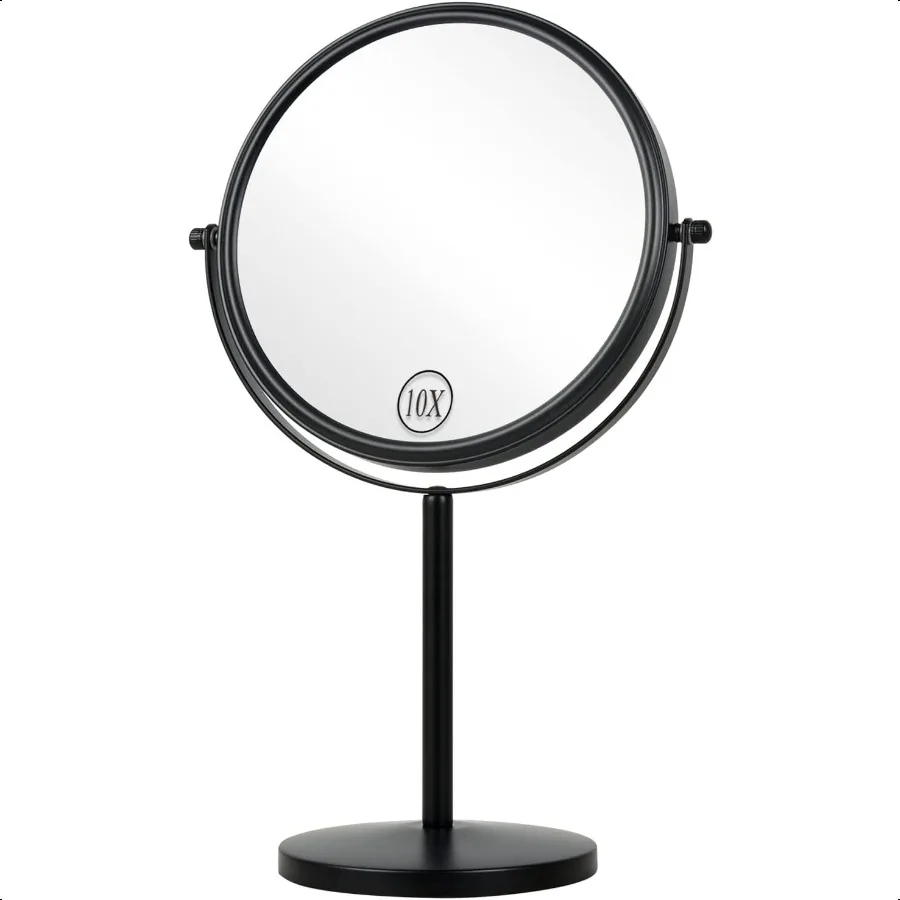 10x Magnifying Makeup Mirror 8 Inch Tabletop Mirror Double Sided with Magnification Swivel Make Up Mirror for Bathroom Black
10x Magnifying Makeup Mirror 8 Inch Tabletop Mirror Double Sided with Magnification Swivel Make Up Mirror for Bathroom Black