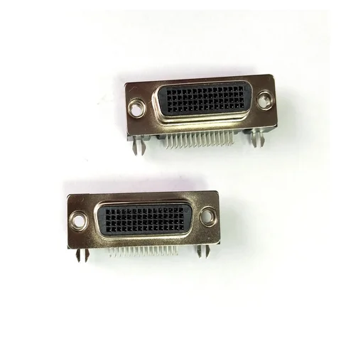 DMS DVI 60PIN 59PIN Female Base Gold-plated 90 Degree Elbow Bent Pin DVI-60PIN DVI-59PIN Socket 70928-2002 709282002 D-SUB LFH