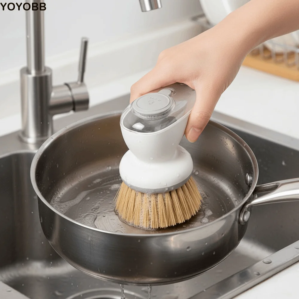 2PCS/SET Efficient Automatic Liquid Dispensing Pot Brush Plastic Press-Type Kitchen Scrub Hanging Non-Damaging
2PCS/SET Efficient Automatic Liquid Dispensing Pot Brush Plastic Press-Type Kitchen Scrub Hanging Non-Damaging