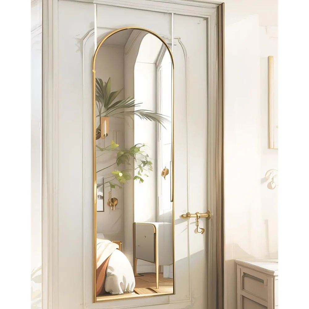 Door Mirror, Full Length Mirror Over The Door, 14"x 48" Hanging Mirror, Arched, Vertical, Wall Mirror, Full Body Mirror
Door Mirror, Full Length Mirror Over The Door, 14"x 48" Hanging Mirror, Arched, Vertical, Wall Mirror, Full Body Mirror