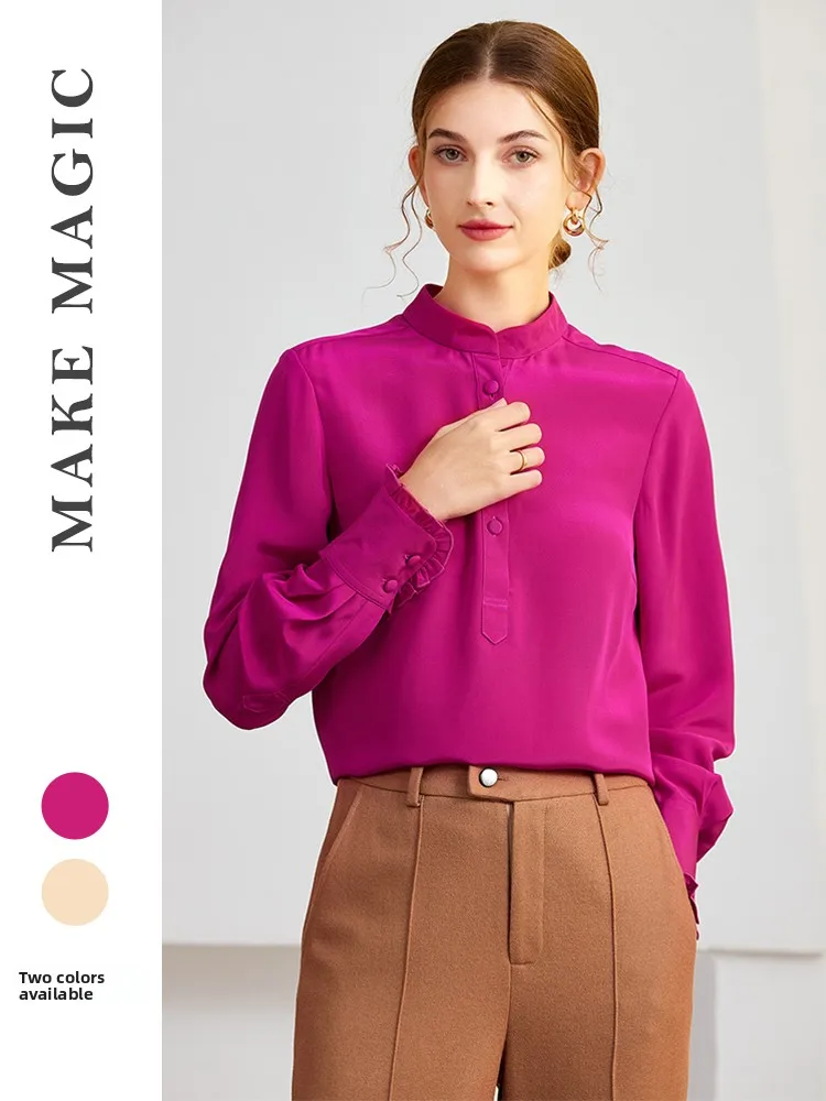 TaoMei Silk Long Sleeve Shirt Women's Loose Fashionable Spring New Style Casual Business Office Commute Wind Shirt
TaoMei Silk Long Sleeve Shirt Women's Loose Fashionable Spring New Style Casual Business Office Commute Wind Shirt