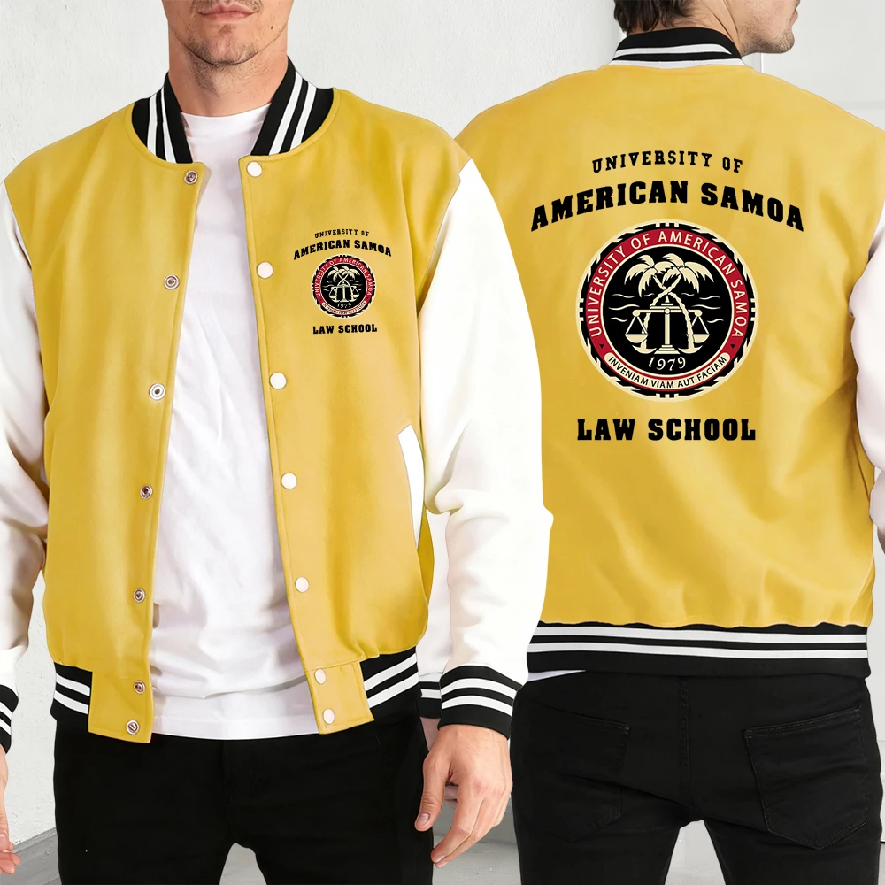 American Samoa Law School Print Jackets Men Casual Pocket Baseball Coat Fashion Loose Top Autumn Street Unisex Vintage Clothing
American Samoa Law School Print Jackets Men Casual Pocket Baseball Coat Fashion Loose Top Autumn Street Unisex Vintage Clothing