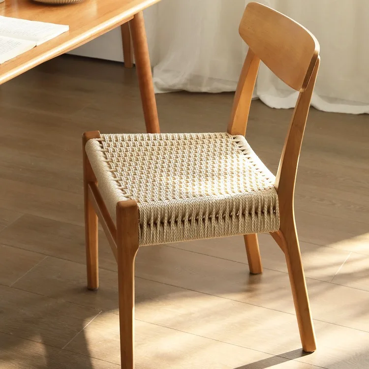 Japanese Solid Wood Rope Woven Dining Table Chair Wabi-Sabi Wood Wind Home Weaving Makeup Medieval Rattan Woven Back Desk Stool
Japanese Solid Wood Rope Woven Dining Table Chair Wabi-Sabi Wood Wind Home Weaving Makeup Medieval Rattan Woven Back Desk Stool