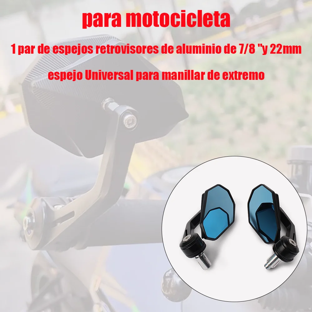Motorcycle Handlebar Mirror 7/8'' 22mm Bar End Mirror Rearview Mirror For Honda CB1000R CB650 CB500F For CFMOTO Moto Accessories
Motorcycle Handlebar Mirror 7/8'' 22mm Bar End Mirror Rearview Mirror For Honda CB1000R CB650 CB500F For CFMOTO Moto Accessories