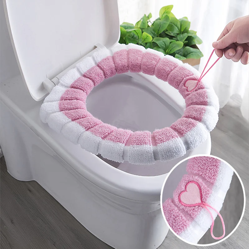 Toilet Seat Cover Winter Warm Soft Seat Mat O-shaped Fleece Pad Bathroom Seat Cushion with Handle Bathroom Accessories Universal
Toilet Seat Cover Winter Warm Soft Seat Mat O-shaped Fleece Pad Bathroom Seat Cushion with Handle Bathroom Accessories Universal
