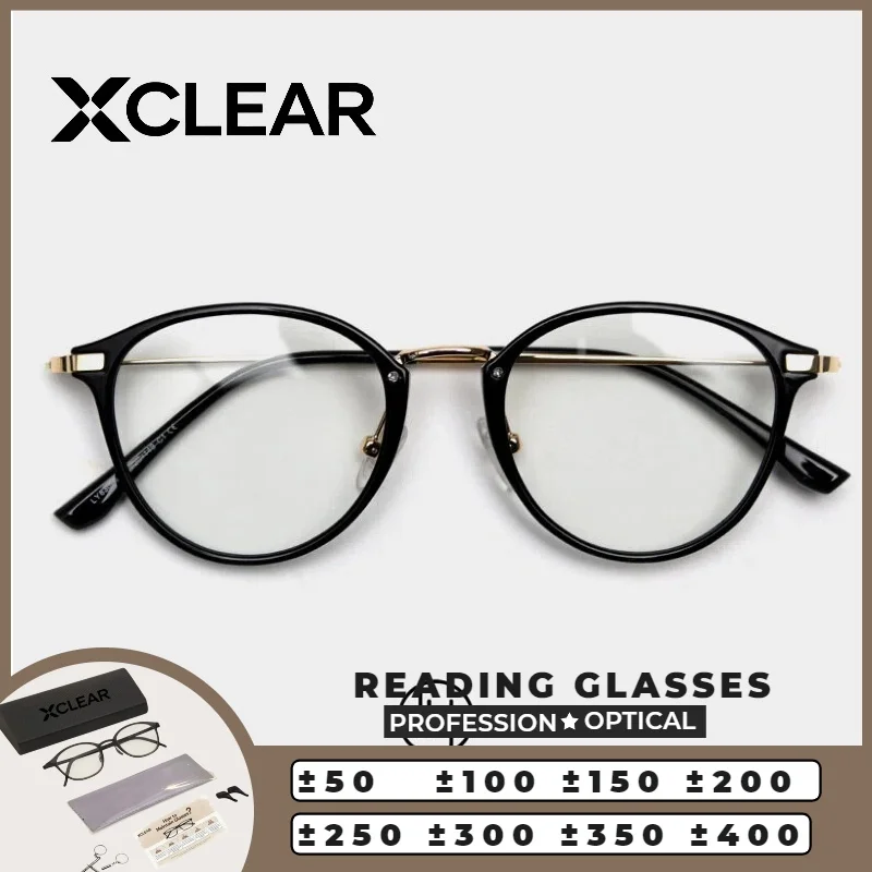 Очки для чтения XCLEAR: Новые модные круглые очки в полной оправе, унисекс, высококачественные, черные, из ацетата и металла, с возможностью индивидуальной настройки
Очки для чтения XCLEAR: Новые модные круглые очки в полной оправе, унисекс, высококачественные, черные, из ацетата и металла, с возможностью индивидуальной настройки