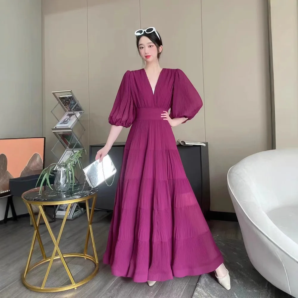 Evening Dress Dresses Women Spring Summer V Neck Waist Cinching Pleated A Line Maxi African Prom
Evening Dress Dresses Women Spring Summer V Neck Waist Cinching Pleated A Line Maxi African Prom