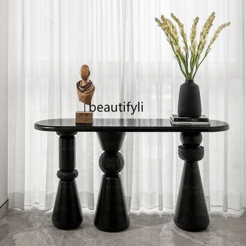 FF French retro solid wood entrance table, extremely narrow living room partition long table, medieval wabi-sandy wind deskAA
FF French retro solid wood entrance table, extremely narrow living room partition long table, medieval wabi-sandy wind deskAA