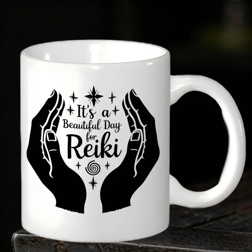 1pc Reiki-Themed Ceramic Mug with Hands, Stars & Spiral Design - "It's a BEAUTIFUL DAY" Suitable for Rei
1pc Reiki-Themed Ceramic Mug with Hands, Stars & Spiral Design - "It's a BEAUTIFUL DAY" Suitable for Rei