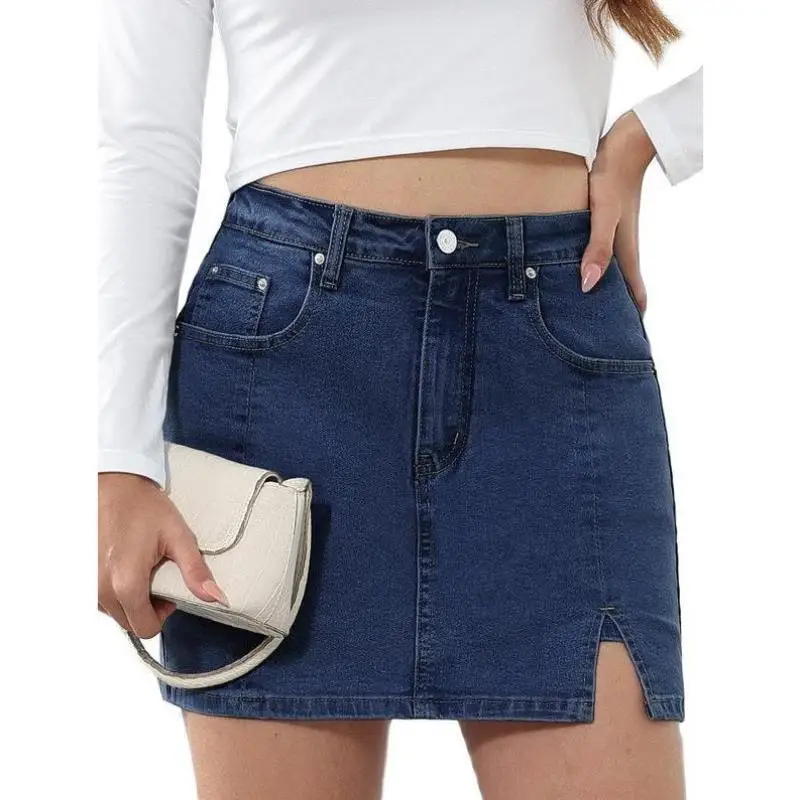 Джинсовая юбка с высокой талией для девочек, женский модный повседневный комплект спортивной одежды, длина све, семь дюймов, осенний сезон
Джинсовая юбка с высокой талией для девочек, женский модный повседневный комплект спортивной одежды, длина све, семь дюймов, осенний сезон