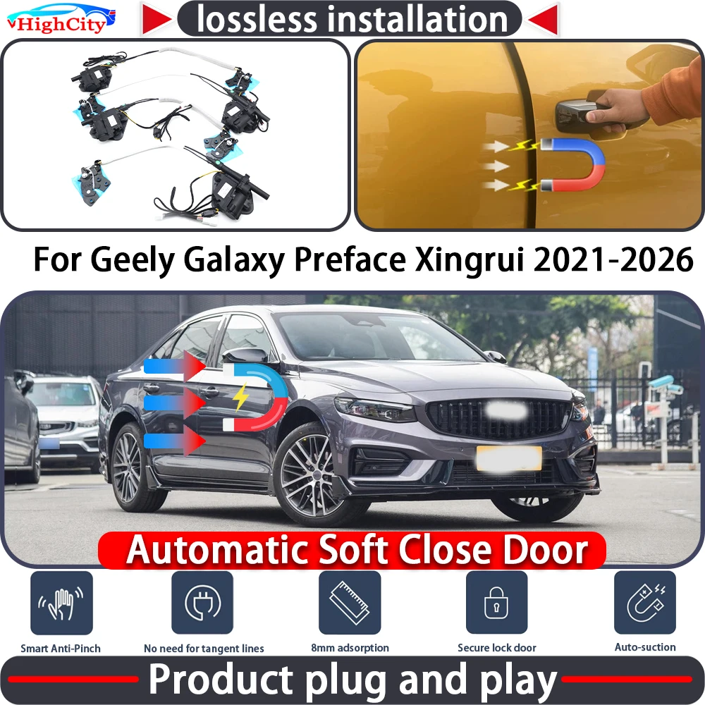 HighCity Electric Closing Door Lock Actuator for Geely Galaxy Preface Xingrui 2021-2026 Soft Close Power Latch System Auto Pull
HighCity Electric Closing Door Lock Actuator for Geely Galaxy Preface Xingrui 2021-2026 Soft Close Power Latch System Auto Pull