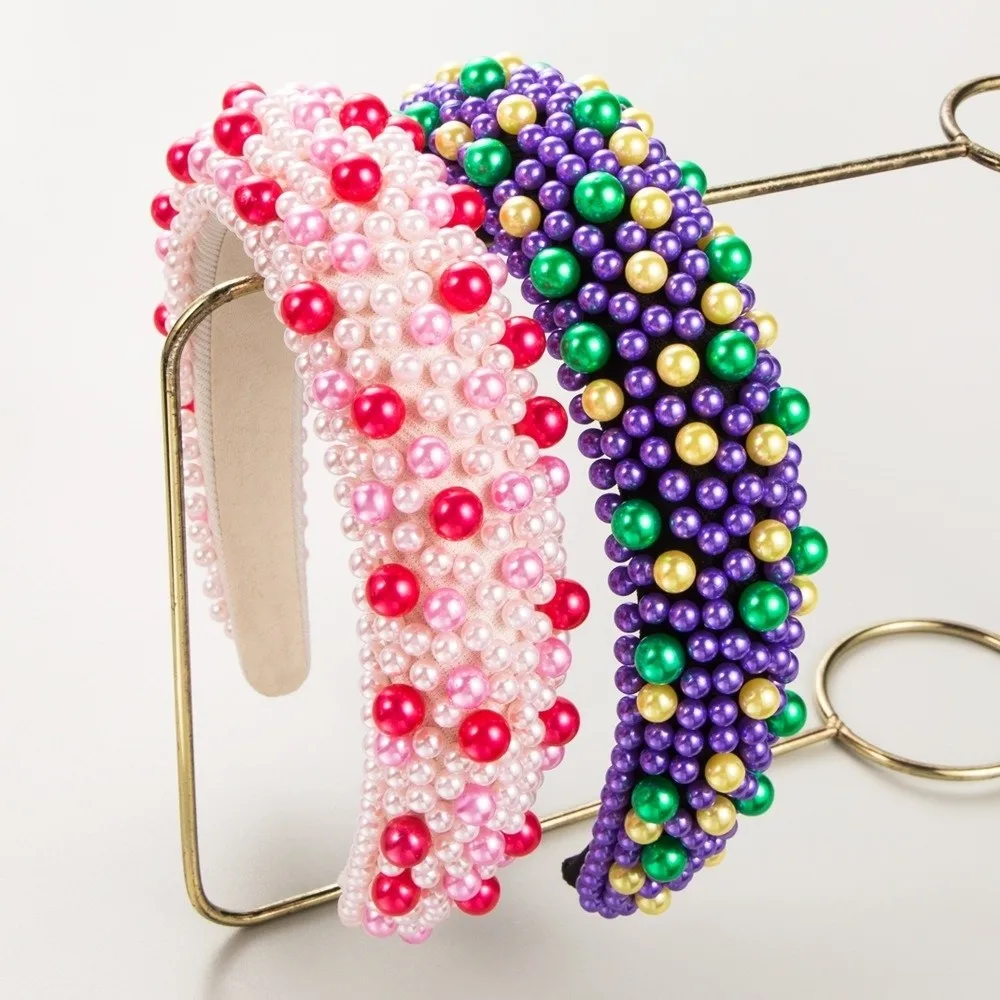 Luxury Women Headbands Thick Sponge Padded Pearls Head Hoop Multicolor Baroque Party Headpiece For Female
Luxury Women Headbands Thick Sponge Padded Pearls Head Hoop Multicolor Baroque Party Headpiece For Female