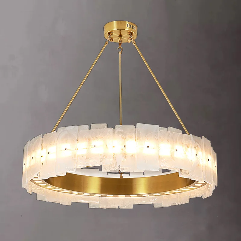 American LED Gold Stainless Steel Glass Pendant Light Dimmable for Living Room, Dining Room Home Decor Lustre
American LED Gold Stainless Steel Glass Pendant Light Dimmable for Living Room, Dining Room Home Decor Lustre