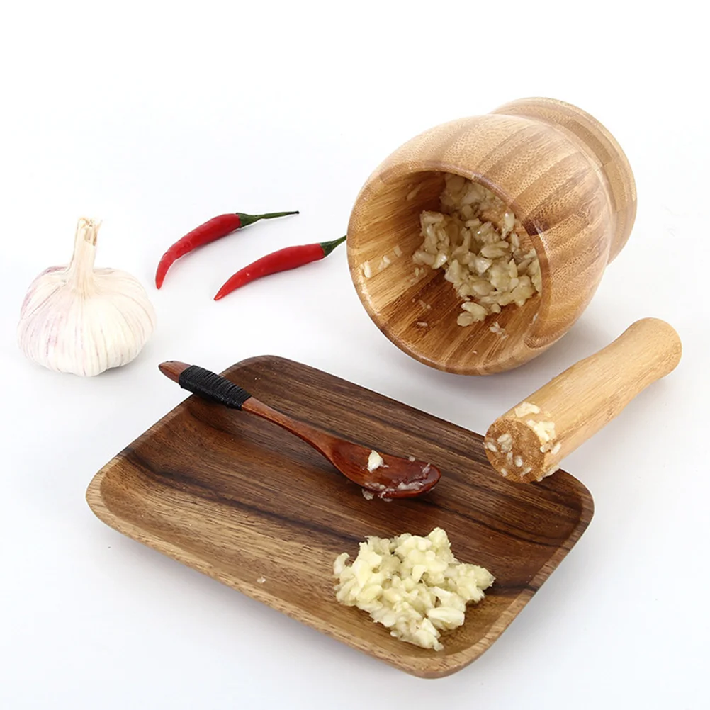 Pressed Garlic Pounder with Cover Smasher Wooden Grinding Bowl Kitchen Accessories
Pressed Garlic Pounder with Cover Smasher Wooden Grinding Bowl Kitchen Accessories