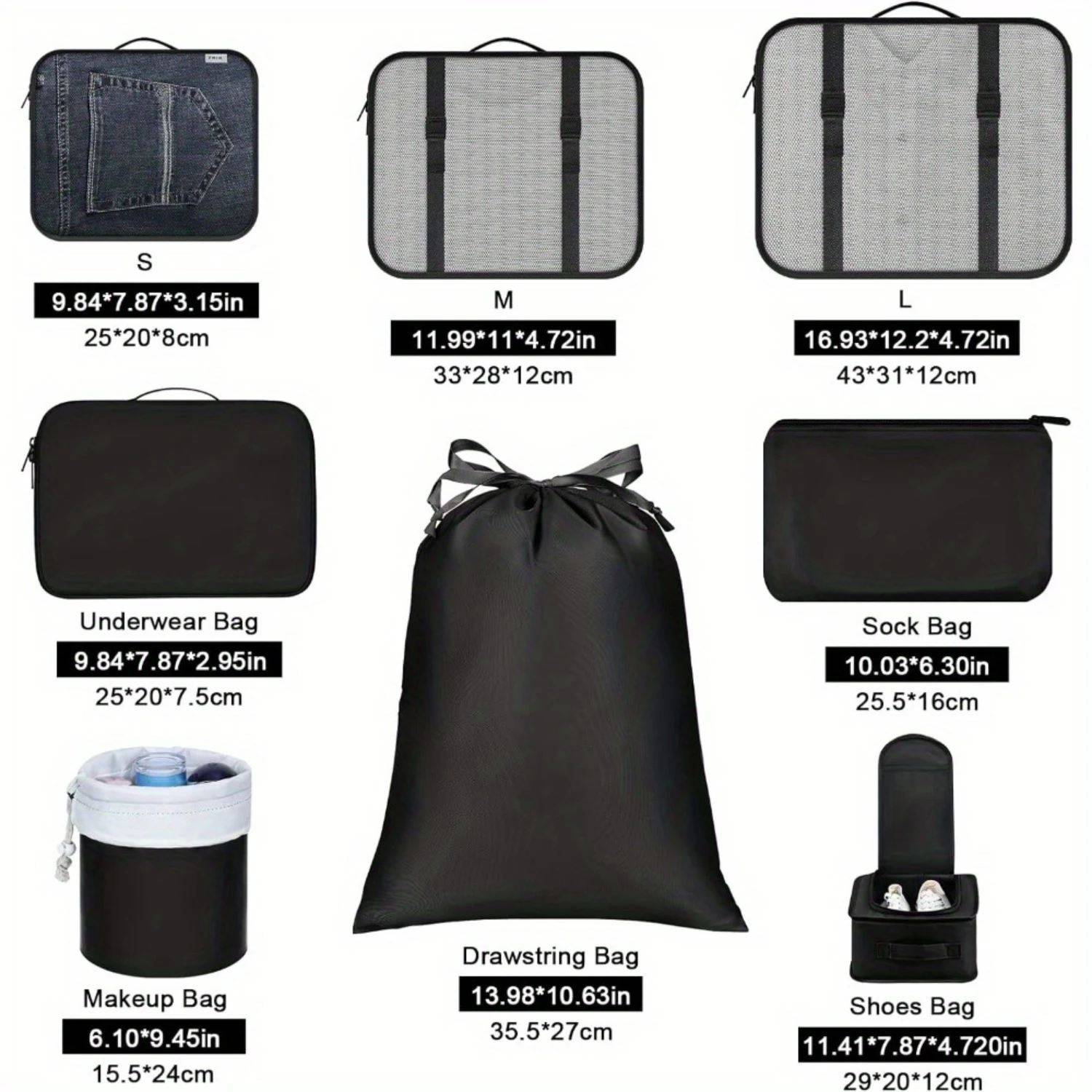 8 Pcs Packing Cubes for Suitcase, Luggage Organizer Bags Packing Cubes for Travel Lightweight Suitcase Organizer Bags set with
8 Pcs Packing Cubes for Suitcase, Luggage Organizer Bags Packing Cubes for Travel Lightweight Suitcase Organizer Bags set with