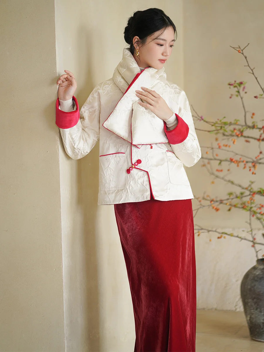 Red Cotton Jaet And Skirt Set Women's Winter New Chinese Sle Embroidered Vintage Velvet Lined f-length Skirt Ensemble
Red Cotton Jaet And Skirt Set Women's Winter New Chinese Sle Embroidered Vintage Velvet Lined f-length Skirt Ensemble