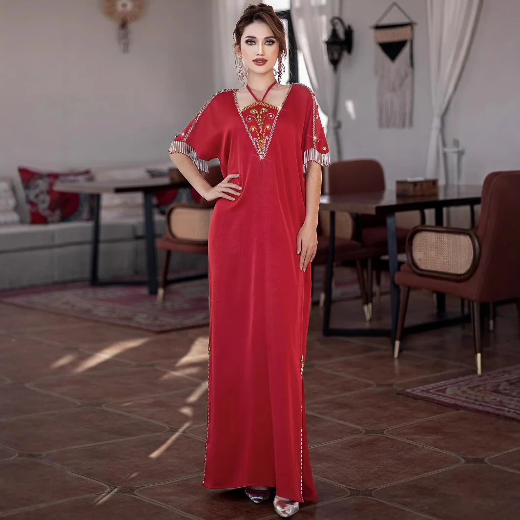 Luxury Diamonds Tassel Beads Abaya Dubai Kaftan Women Muslim Maxi Dress Turkey Caftan Marocain Femme Robe Islam Jalabiya Vestido
Luxury Diamonds Tassel Beads Abaya Dubai Kaftan Women Muslim Maxi Dress Turkey Caftan Marocain Femme Robe Islam Jalabiya Vestido