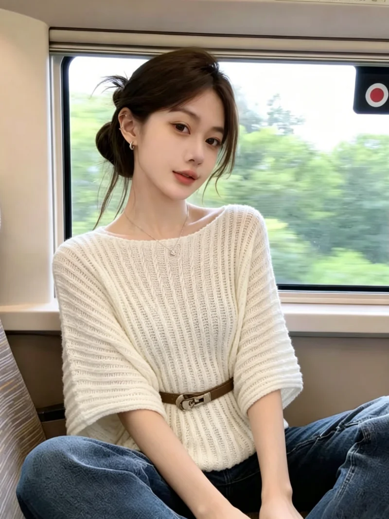 Delicate Hollow out One Shoulder Knitted Top Women's Lightweight Summer New Style Gentle Fashion Korean Straight Cut Silk
Delicate Hollow out One Shoulder Knitted Top Women's Lightweight Summer New Style Gentle Fashion Korean Straight Cut Silk