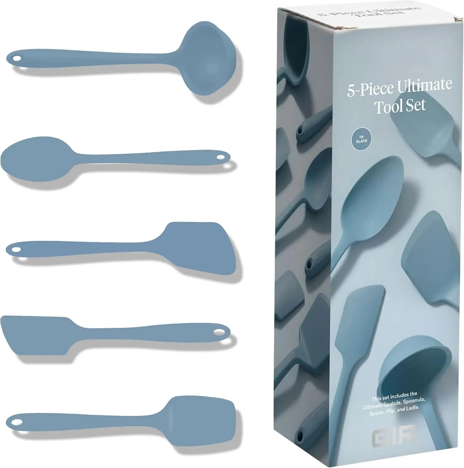 5-Piece Silicone Kitchen Utensil Set - Ladle, Spatula, Turner, Spoon & Spoonula - Nonstick Safe, Heat Resistant to 425°F
5-Piece Silicone Kitchen Utensil Set - Ladle, Spatula, Turner, Spoon & Spoonula - Nonstick Safe, Heat Resistant to 425°F